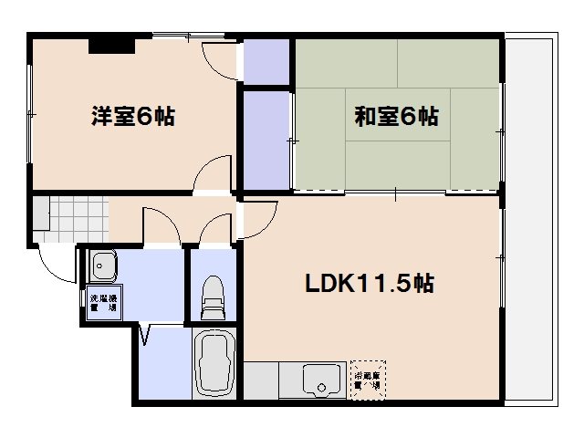 ユーリブ中央 302号室 間取り