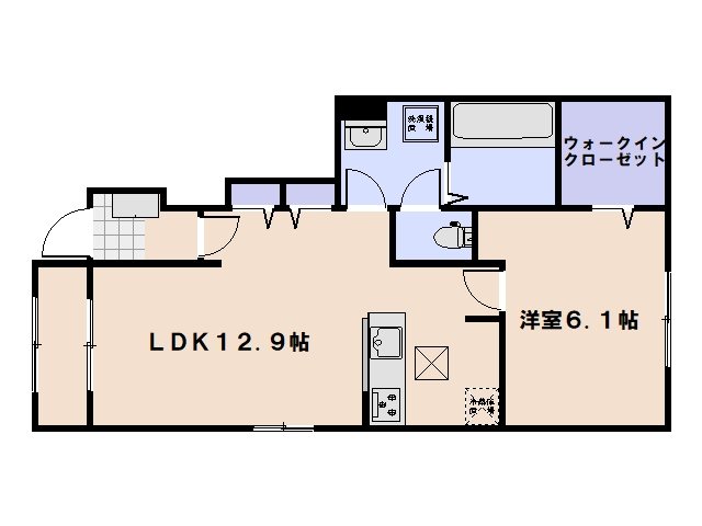 5th Avenue A 102号室 間取り
