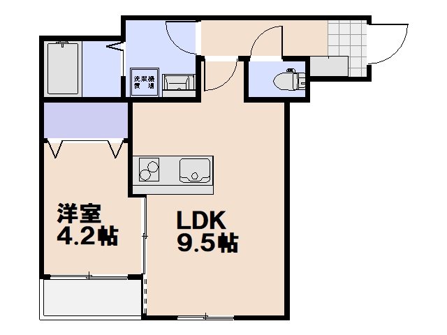 メゾンクレール廿日市市役所駅前 203号室 間取り