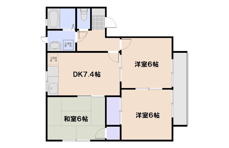 コーポ松久 201号室 間取り