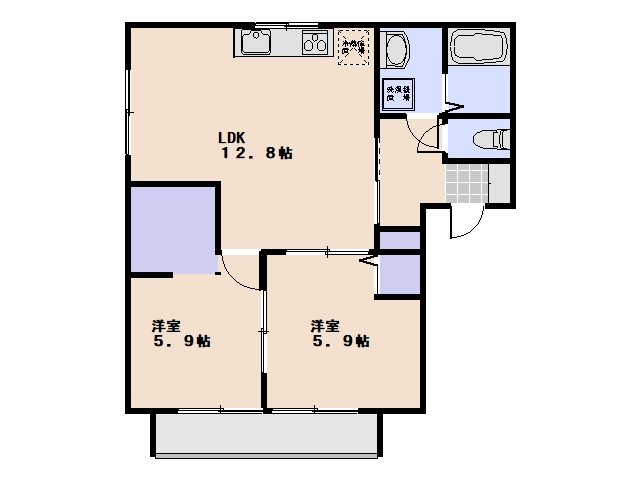 コーポ松久 201号室 間取り
