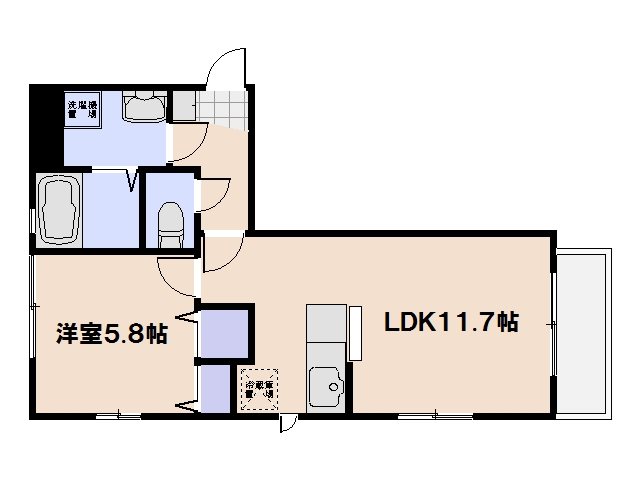 リアージュB棟 203号室 間取り