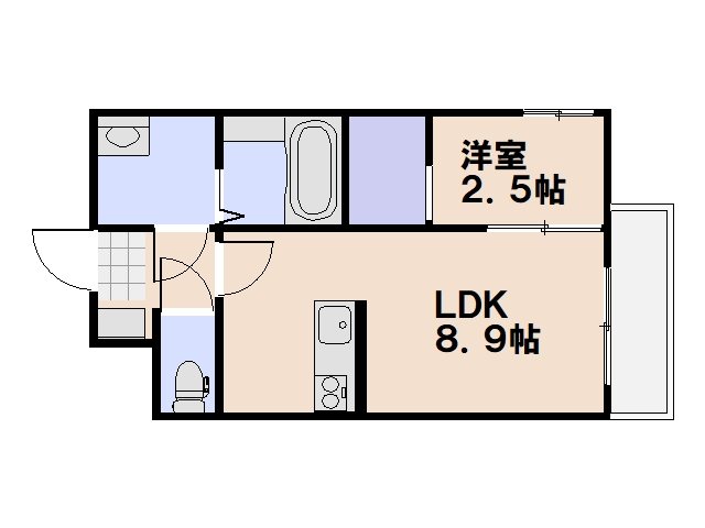 シャインライズ楽々園 101号室 間取り