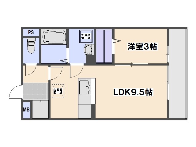 メゾン・ド・CHT  203号室 間取り