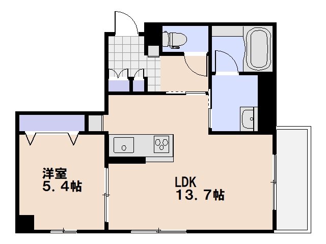 コンフォーザ 102号室 間取り