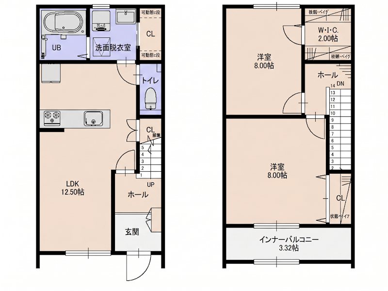 アフィット五日市6 間取り図