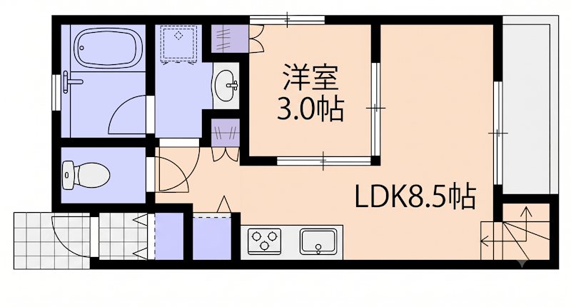 （仮称）MOVE旭園NORITH 間取り図