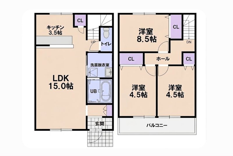 アフィット五日市6 間取り図