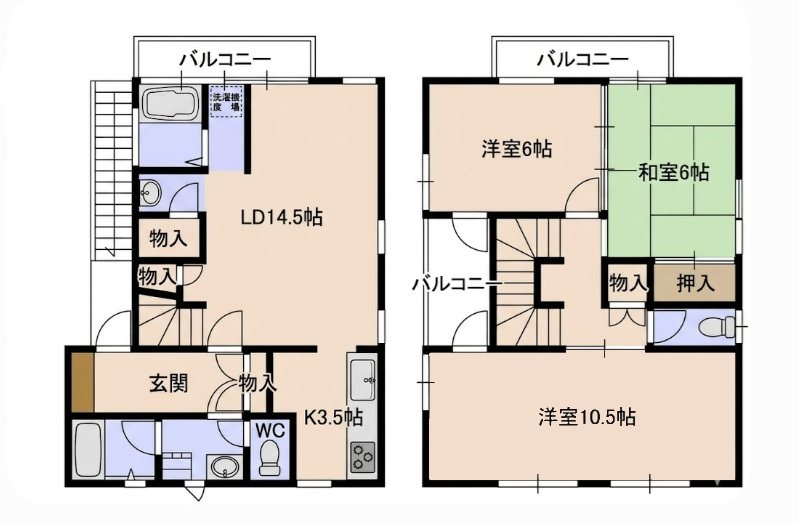 井上貸家 間取り