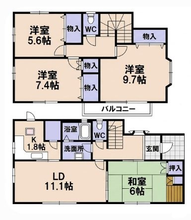 観音台４丁目戸建て 間取り