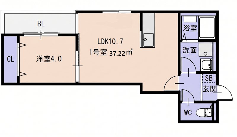 PROSPERITA　Ⅰ(プロスペリタ　ワン) 301号室 間取り