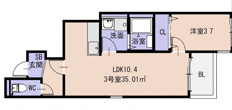 PROSPERITA　Ⅰ(プロスペリタ　ワン) 203号室 間取り