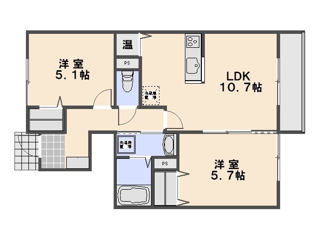 エルメゾンOK　B棟 間取り図
