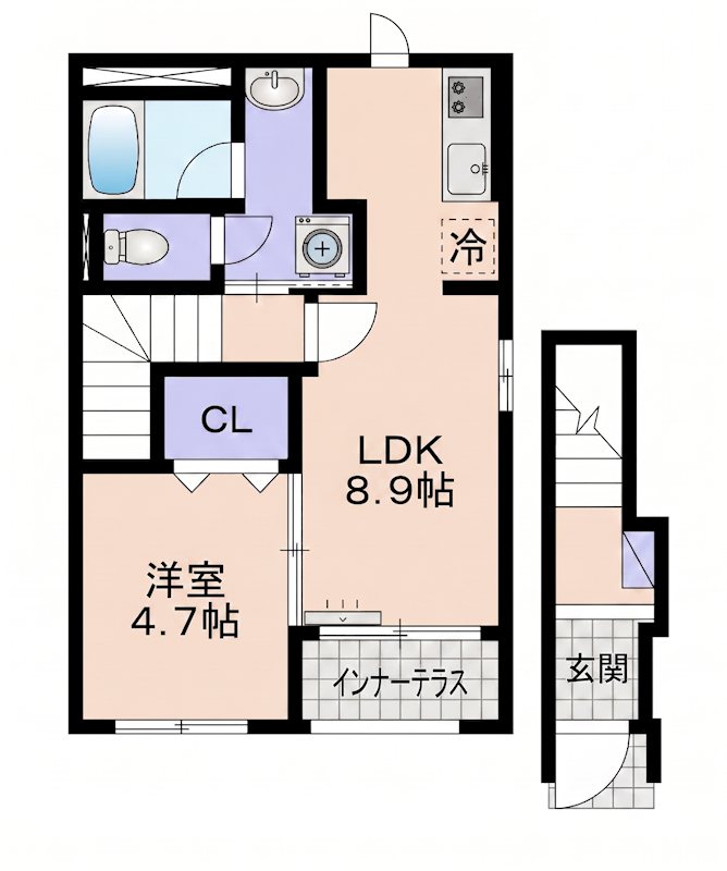 リアン五日市中央 間取り図