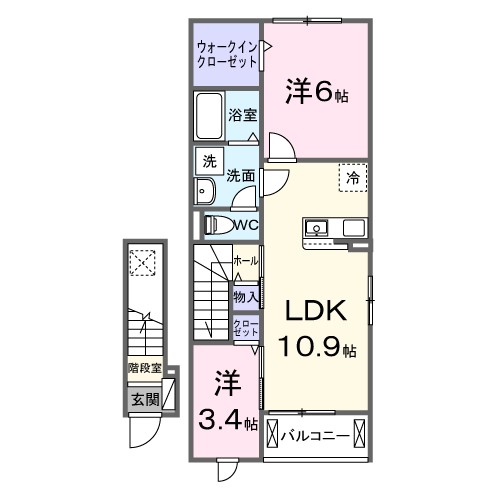 上平良アパート 203号室 間取り