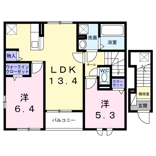 上平良アパート 201号室 間取り