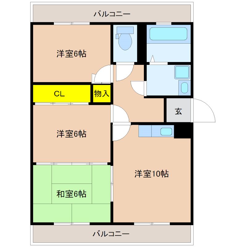 旭ホール・五代 間取り