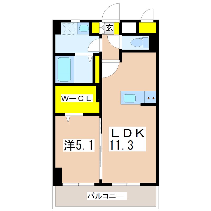 サンハイツアイタウン天辰A棟 間取り