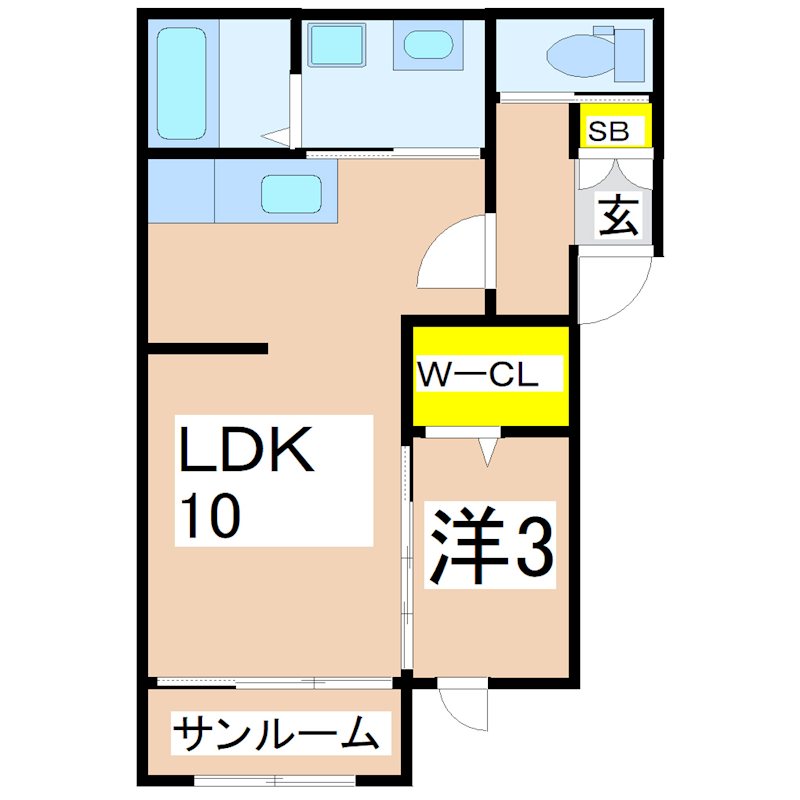 クロノスB棟 間取り