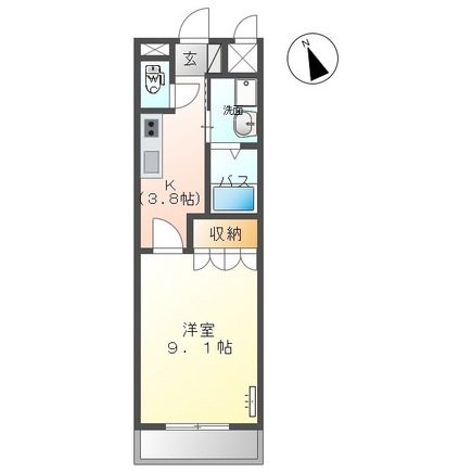敬愛ハイツ　A 間取り