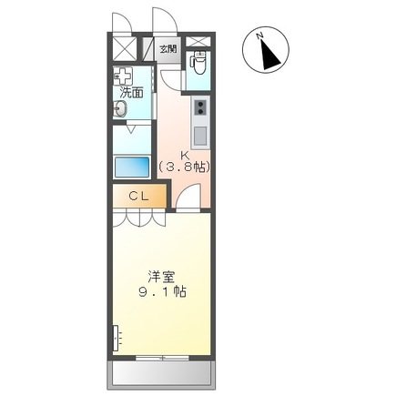 敬愛ハイツ　B 間取り