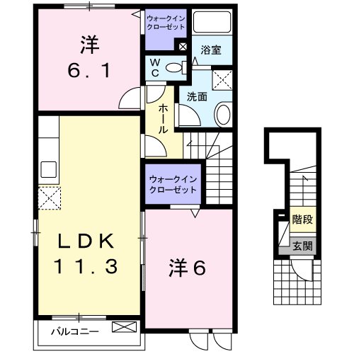 ウエストインA 間取り