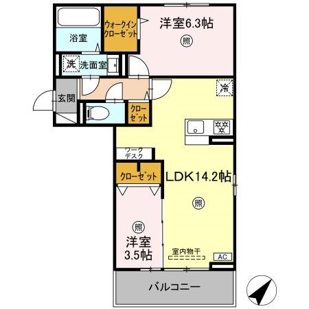M＆S中央町プレミアム　B棟 間取り