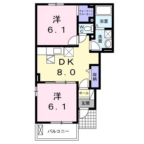 ローズマリエ川内 間取り