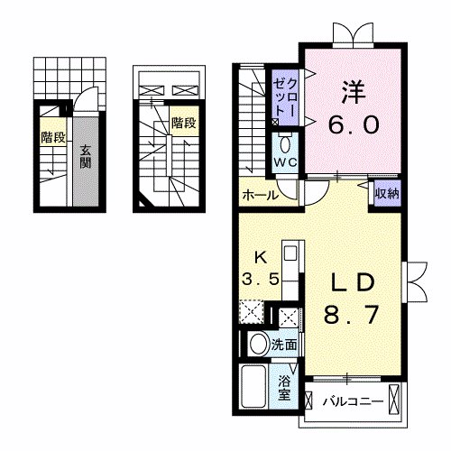 リバーサイド・グラースK 間取り