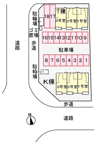 リバーサイド・グラースK 駐車場