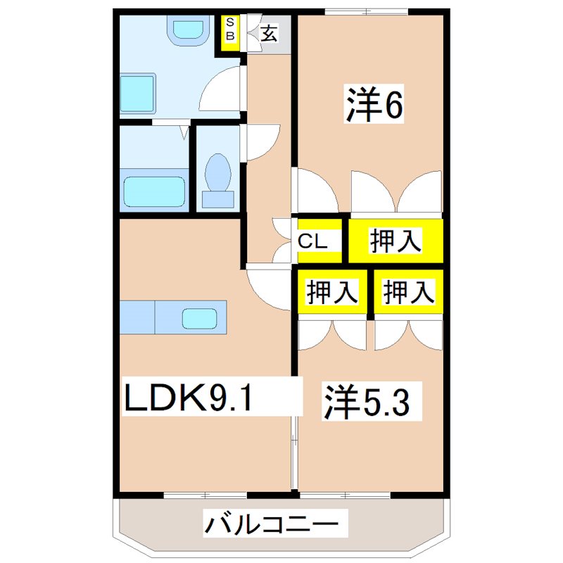 サンフラワーⅡ 間取り