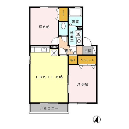 グランモア出水　B棟 間取り