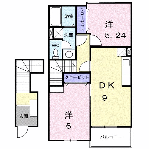 鹿児島県日置市東市来町湯田 間取り