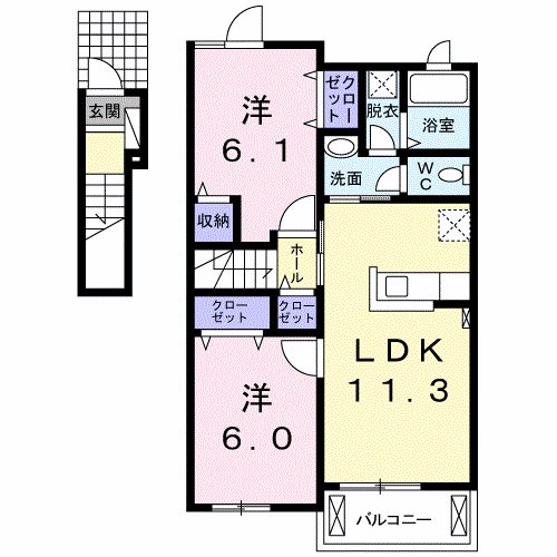 鹿児島県日置市東市来町湯田 間取り