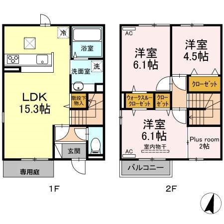 時・KAMOSU　A棟 間取り
