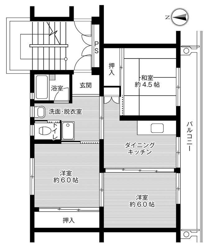 ビレッジハウス桑折1号棟 間取り