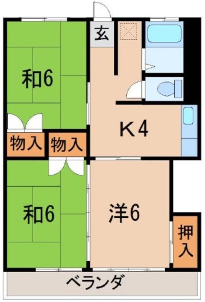 川寒ハイツ 間取り