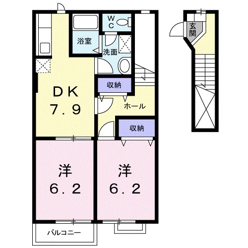 ア・ラ・モードＯＧＵＲＡＪＩ 間取り