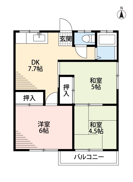 ハイツ下台 間取り