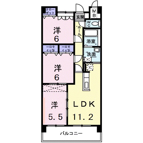 グランソレイユ西中央 間取り