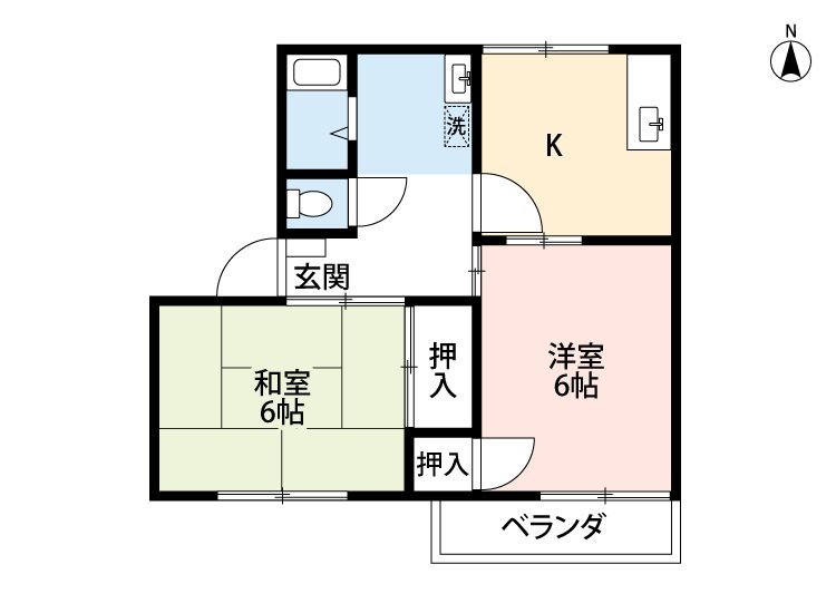 ハトヤグリーンハイツA 間取り