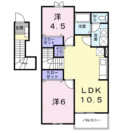 アンソレイエメゾンＥ 間取り