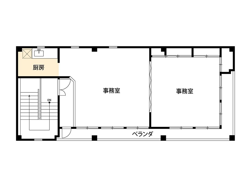 松川町中原貸事務所 間取り