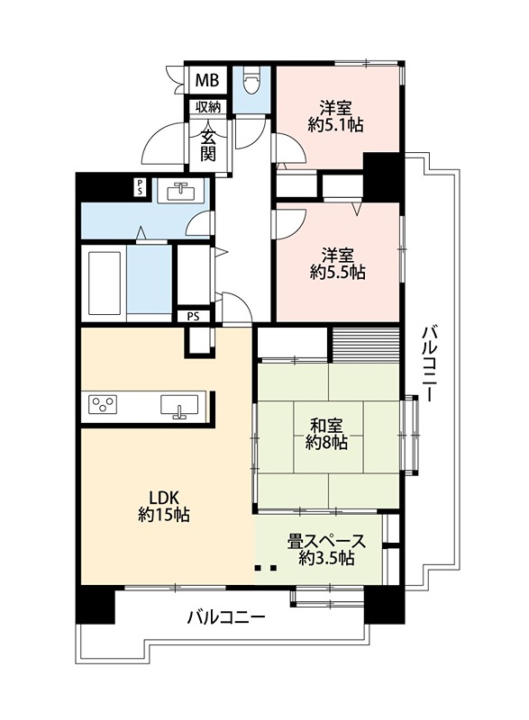 ライオンズマンション仲間町 間取り