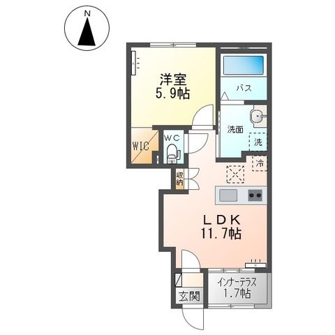 グランディス　KUU　Ⅰ 間取り