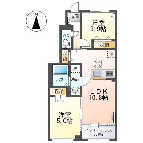 笹谷字古屋前新築アパート 間取り