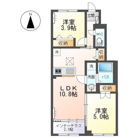 笹谷字古屋前新築アパート 間取り