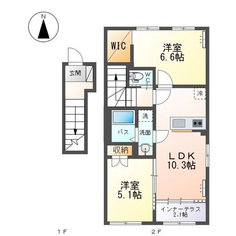 笹谷字古屋前新築アパート 間取り