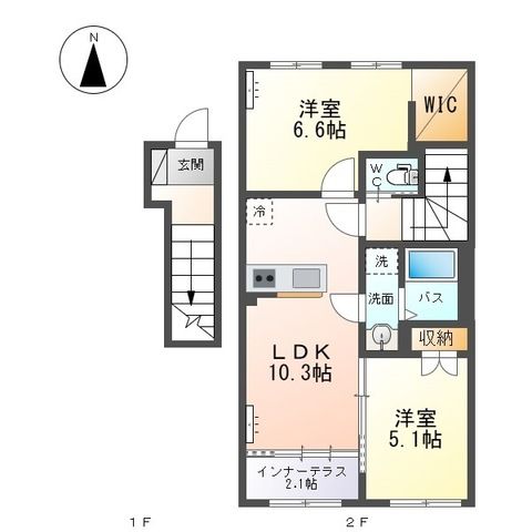 笹谷字古屋前新築アパート 間取り
