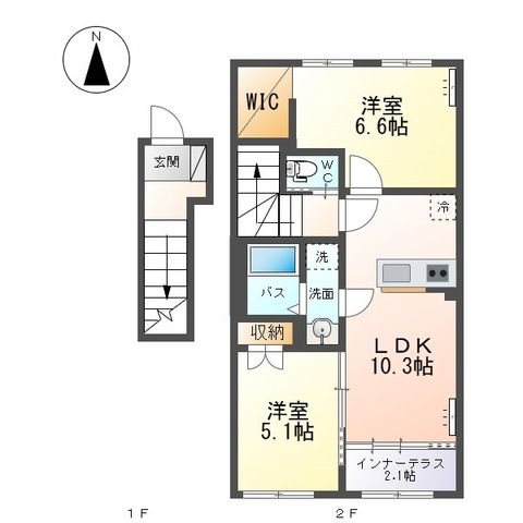 笹谷字古屋前新築アパート 間取り